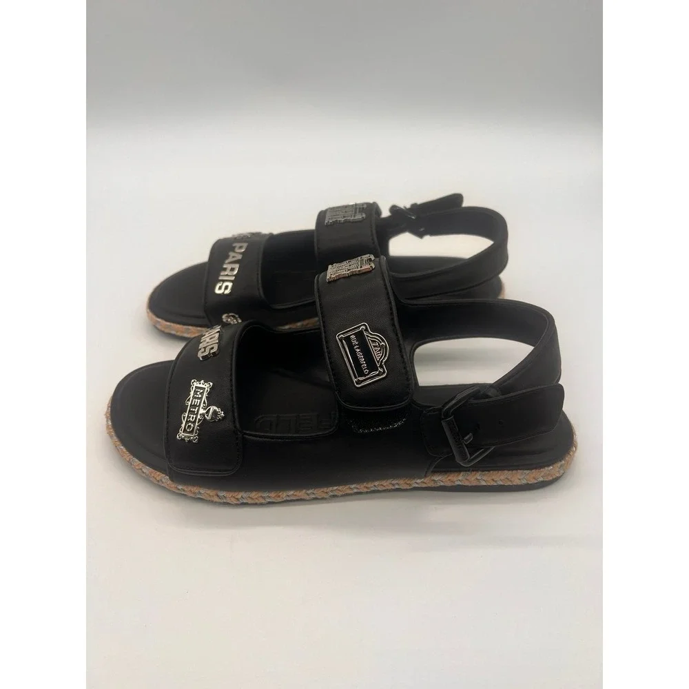 NEW Karl Lagerfeld Paris Slingback Sandals Charlay Rue Pins W9